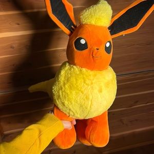 Build A Bear Workshop Pokemon Flareon 17" Orange Plush Animal W/ Sound